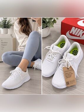 Nike White Mesh Athletic Sneakers
